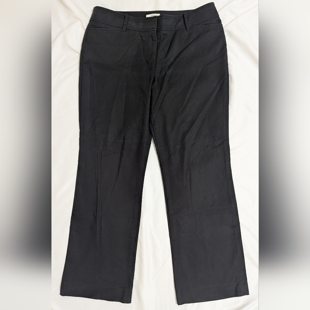 Loft Ann Taylor 'Ann' Fit Pants, Color Black Size 12